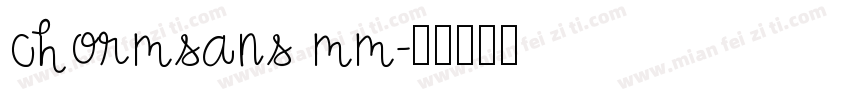 chormsans mm字体转换